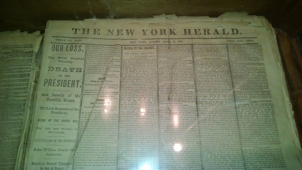 Issue of the New York Herald days after the Lincoln Assassination
