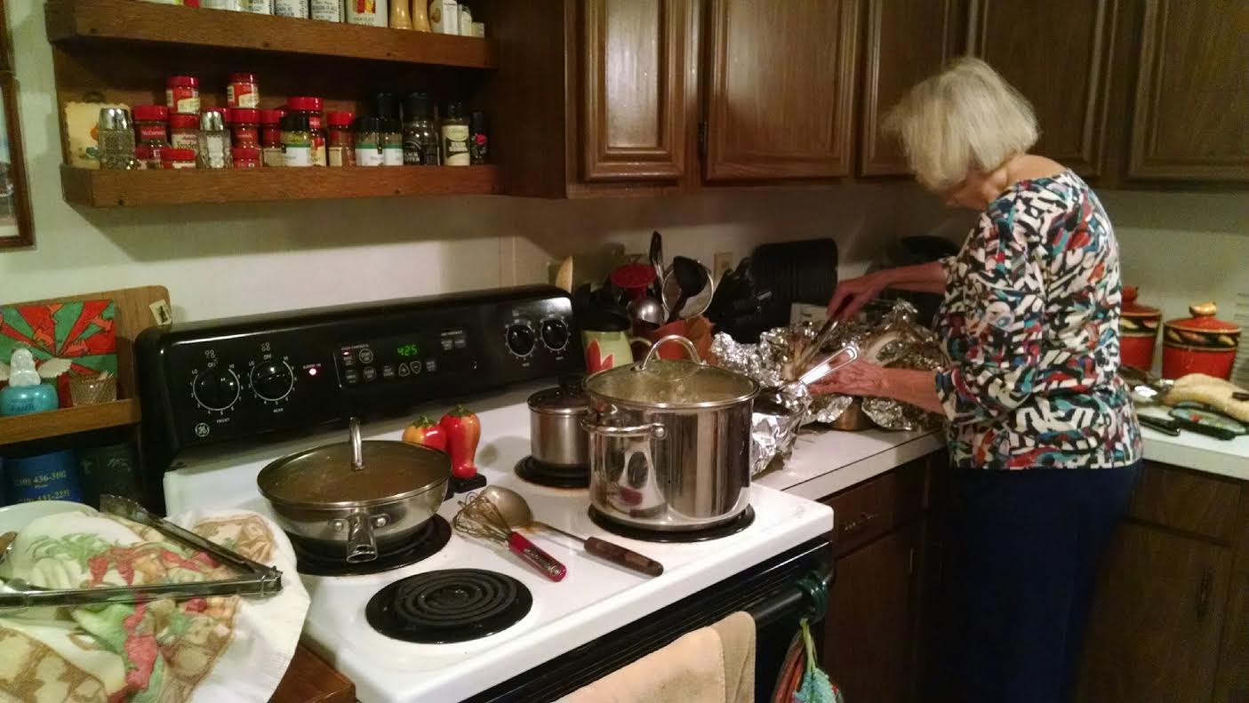 Natalie's mom doing her awesome cooking thing!