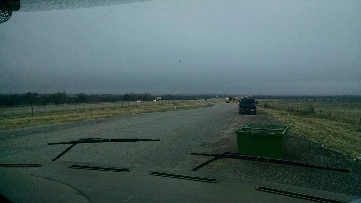 Our sleeping spot on the way to Wichita.