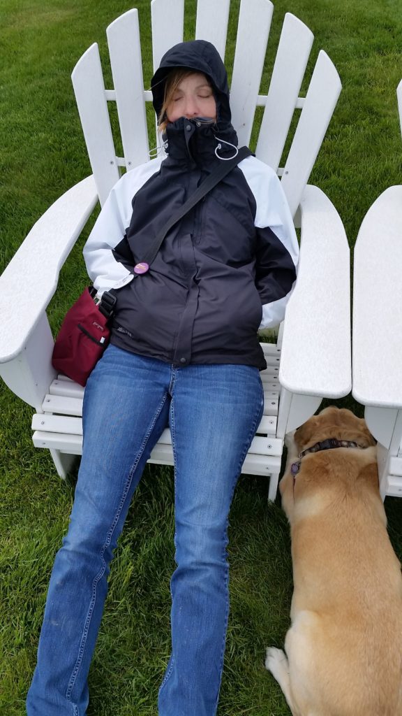 Pooped out from hiking and biking.